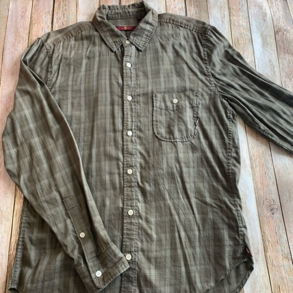 7 for all Mankind men’s casual button down shirt